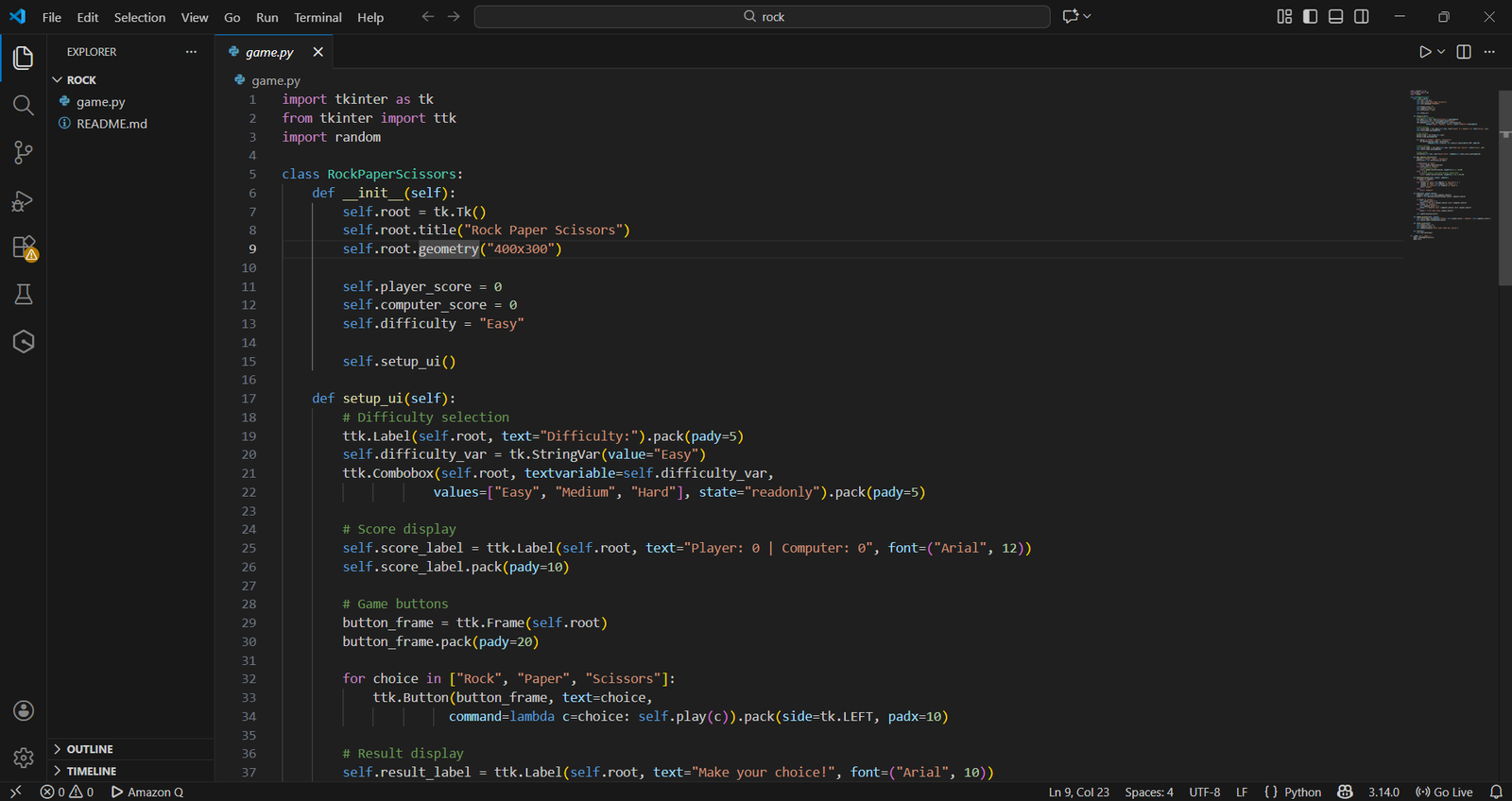 Rock Paper Scissors Game